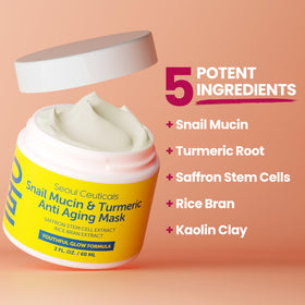 SeoulCeuticals ingredients saffron rice bran kaolin clay in mask.