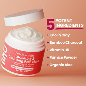 SeoulCeuticals Korean Face Scrub charcoal powder helps clarify skin