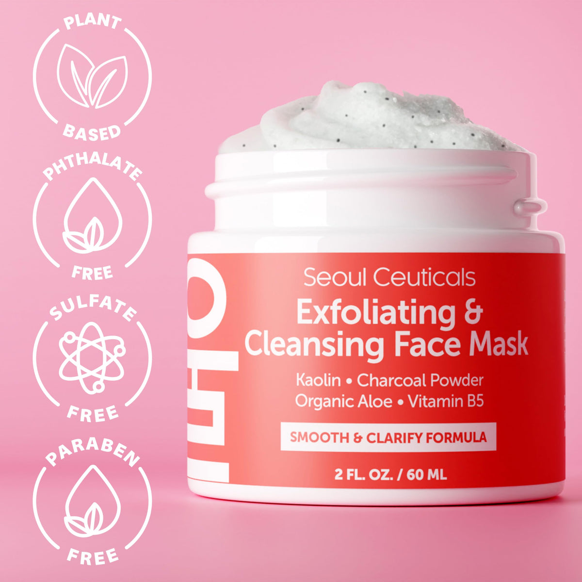 SeoulCeuticals Korean Face Scrub fragrance-free formula for sensitive skin