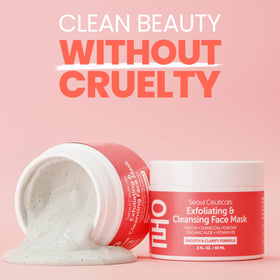 SeoulCeuticals Korean Face Scrub hydrates while exfoliating with a creamy texture