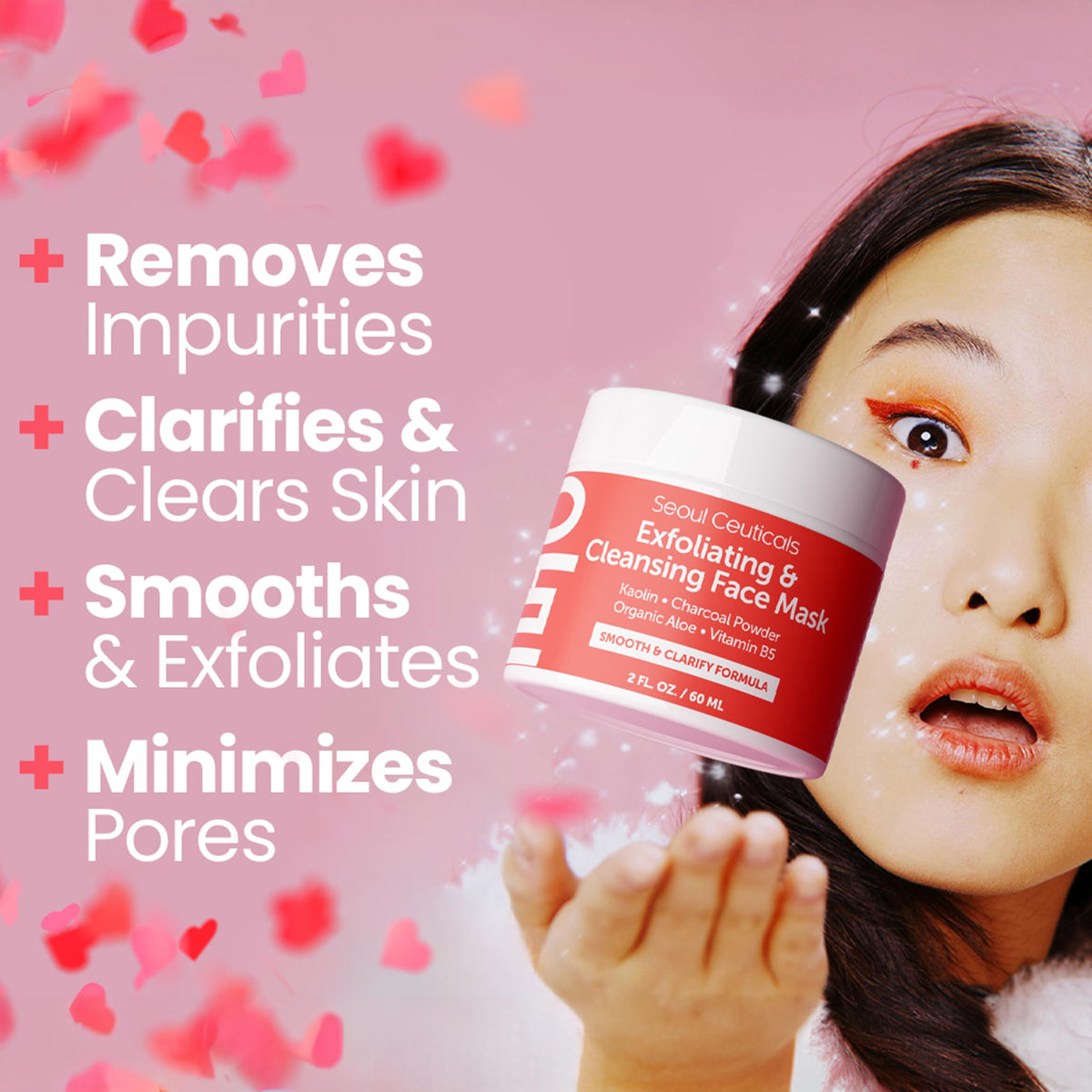SeoulCeuticals Korean Face Scrub kaolin clay detoxes and purifies pores