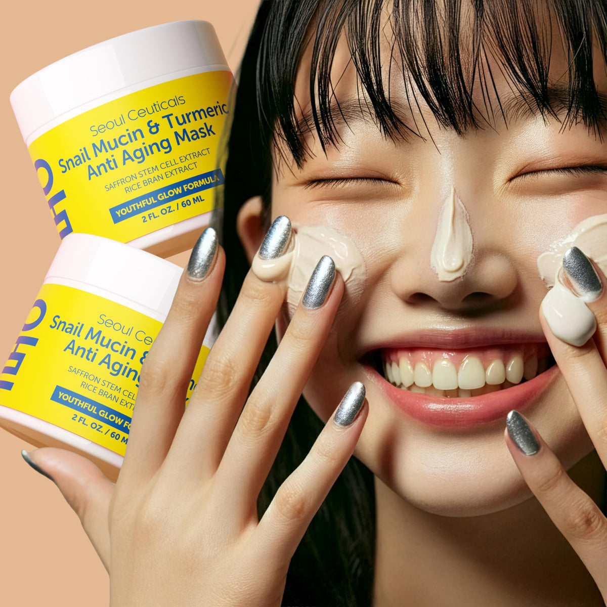 SeoulCeuticals mask texture close-up highlighting non-drying formula.