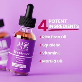 SeoulCeuticals Rice Bran Oil on hand for smooth, hydrated skin.