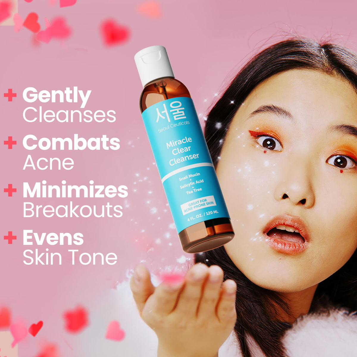 SeoulCeuticals salicylic acid action image suggests pore-friendly cleansing