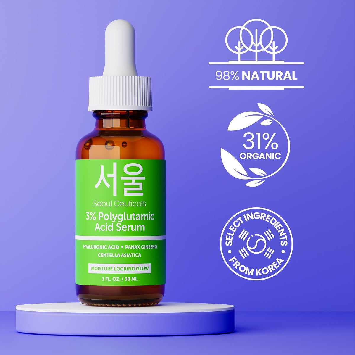 SeoulCeuticals serum texture on skin for a hydrated finish