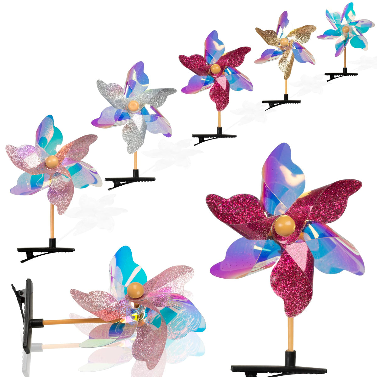 Sepco windmill sequin clip adds colorful sparkle to teen hairstyles