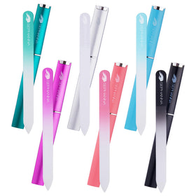 SEPHANNA crystal glass nail file with black case for precise natural nail shaping