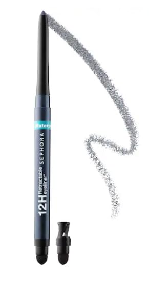 SEPHORA Collection waterproof eyeliner pencil in Shimmer Slate Gray for long-lasting eye definition.
