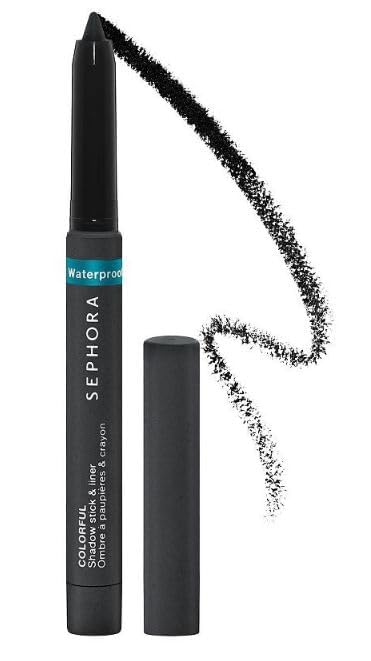 SEPHORA Colorful Waterproof Shadow & Liner Multi-Stick Black Matte for all-day, smudge-free definition