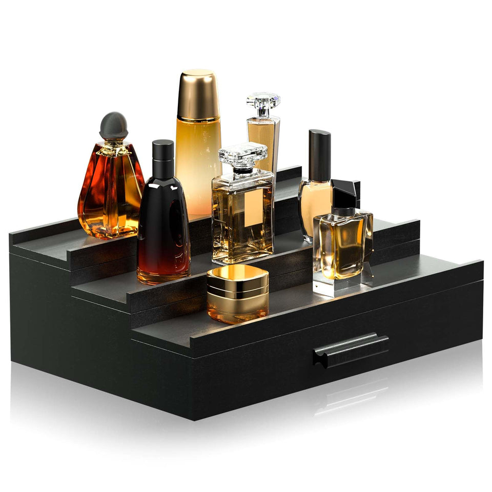 Sephyroth Cologne Organizer front view keeps bottles neatly accessible