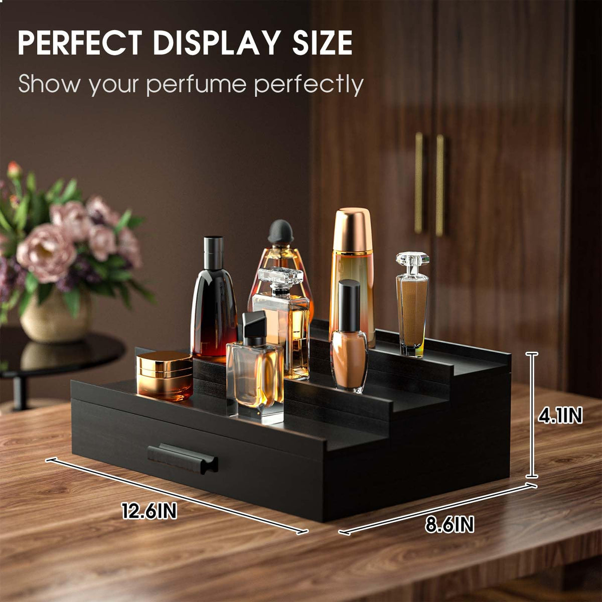 Sephyroth Bamboo organizer hidden compartment provides discreet secure storage