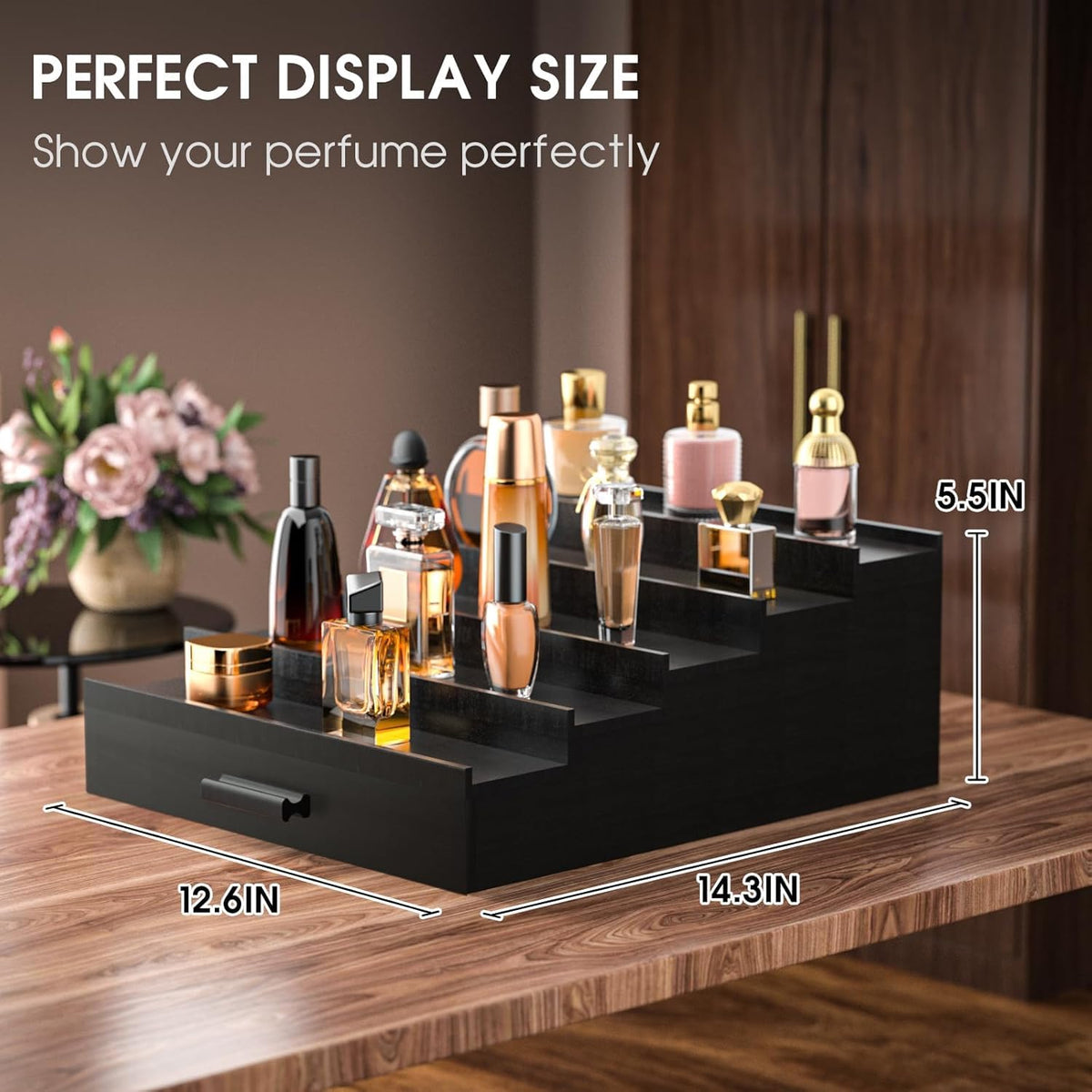 Sephyroth 5T bamboo organizer showing its layered storage design.