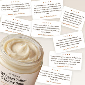 SERABEL Tallow and Honey Balm premium ingredients; grass-fed tallow and raw honey