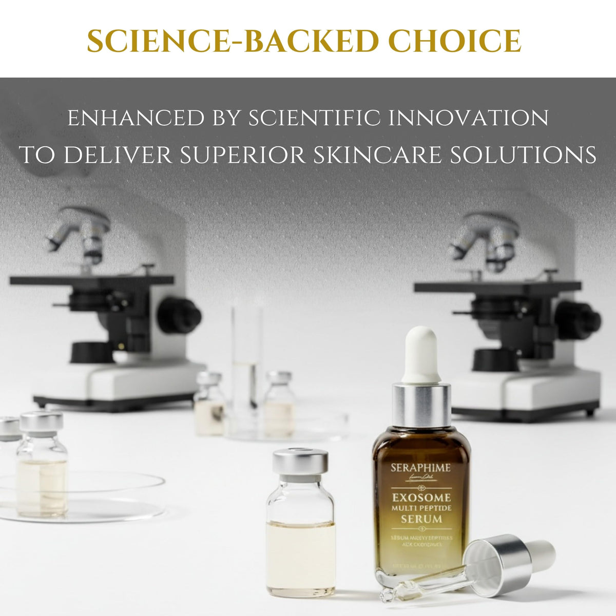 Seraphime Exosome Serum hydration close-up illustrates deep moisture and glow.