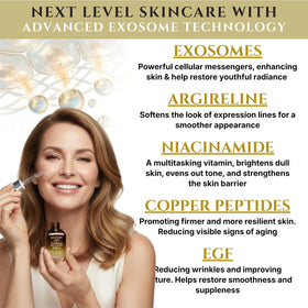 Seraphime Exosome Serum texture close-up shows a lightweight, fast-absorbing formula.