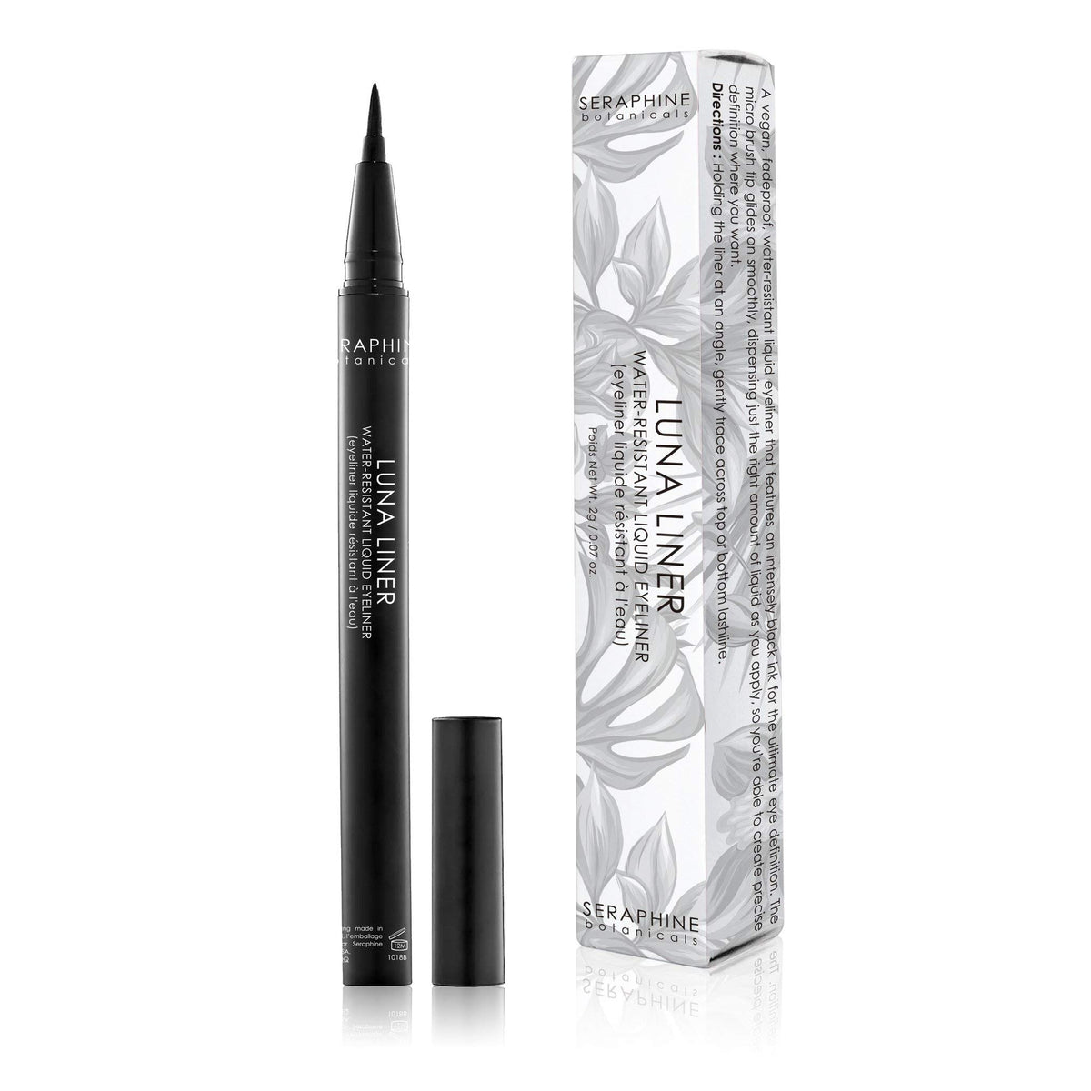 Seraphine Botanicals Luna eyeliner with brush-tip for precise, long-lasting lines