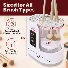 Serena Beauty accommodates most brush sizes in a single wash