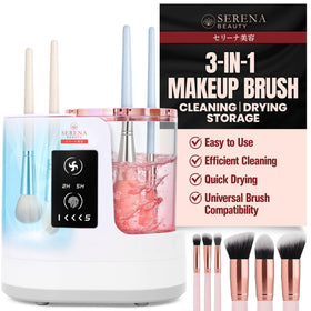 Serena Beauty brush cleaner with large bowl for washing multiple brushes at once