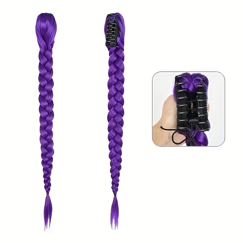 Serena Hair kpop purple ponytail with laser wire provides secure, comfortable all-day hold.
