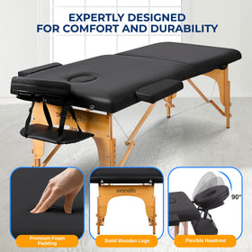 SereneLife beech-frame construction supports heavy professional sessions