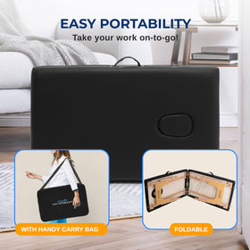 SereneLife foldable lash station with carrying bag for mobile estheticians