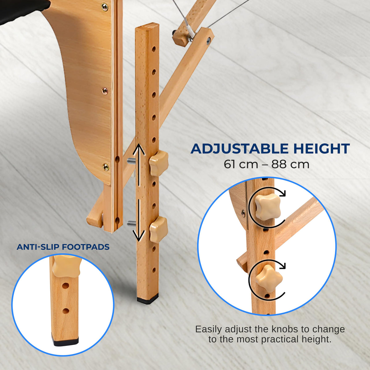 SereneLife massage table with PU leather cover cleans easily between uses