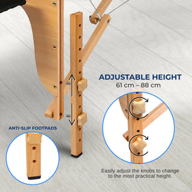 SereneLife massage table with PU leather cover cleans easily between uses