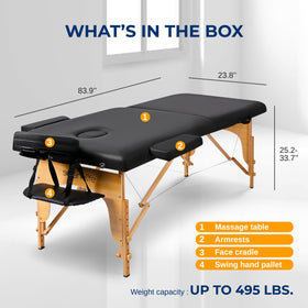 SereneLife massage table dimensions 24 inches wide for compact spaces