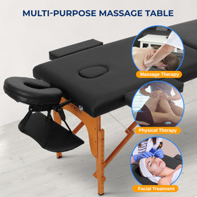 SereneLife portable massage table headrest adjustable for personalized positioning
