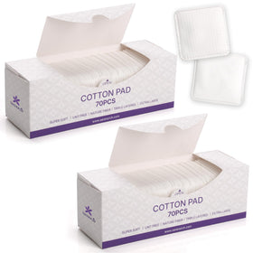 Serenorch extra-large 3x3-inch cotton pad for efficient face cleansing and makeup removal.