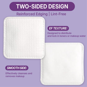 Serenorch pad used to apply lotion across the face for even coverage.