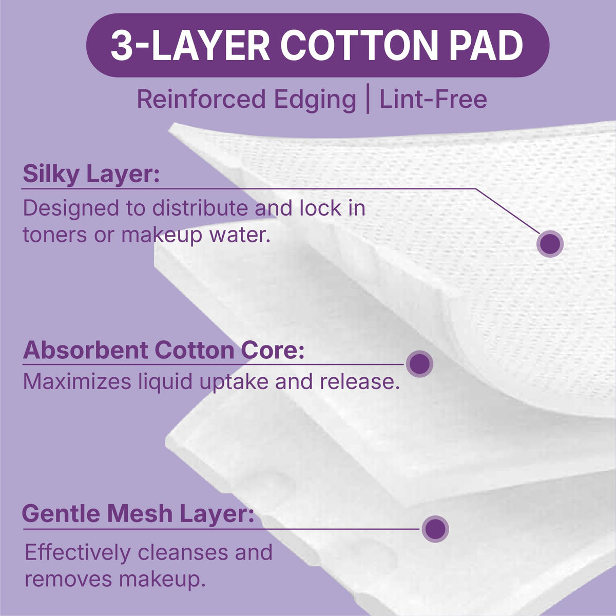 Serenorch pad demonstrates high absorption for toner and serums.