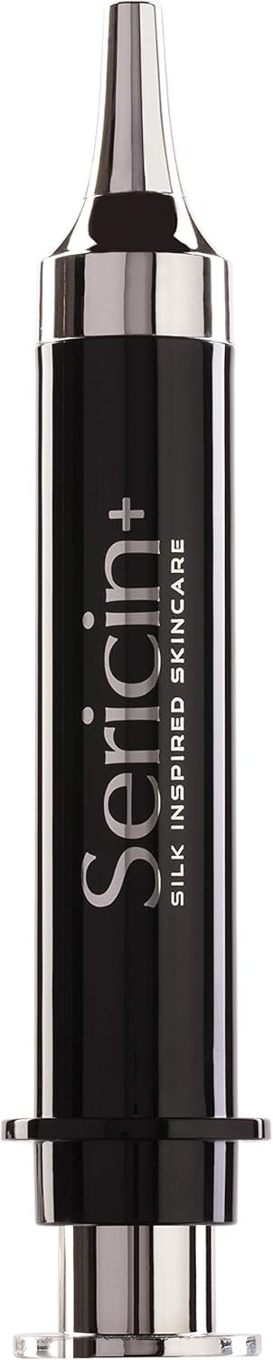 Sericin Plus Intensive Eye-Lift Micro Cream syringe closeup for precise dosage and smoother under-eye skin.