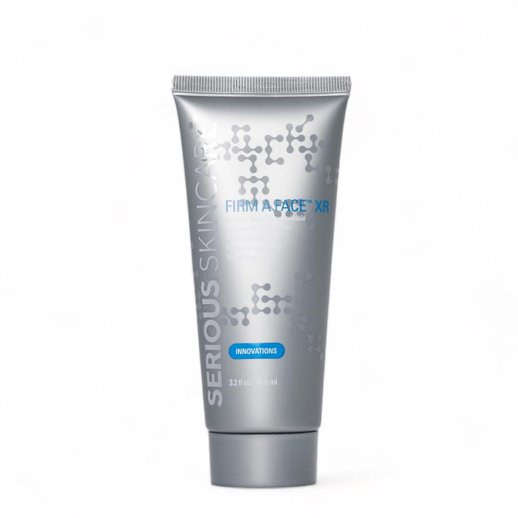 Serious Skincare Firm A Face XR bottle pour shows controlled dispensing for instant lift