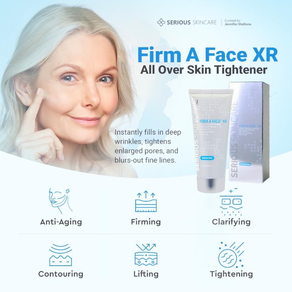 Serious Skincare Firm A Face XR eye area caution to avoid eyelids during use