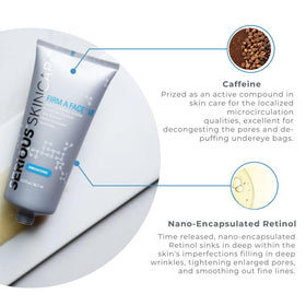 Serious Skincare Firm A Face XR retinol and caffeine blend smooths and de-puffs