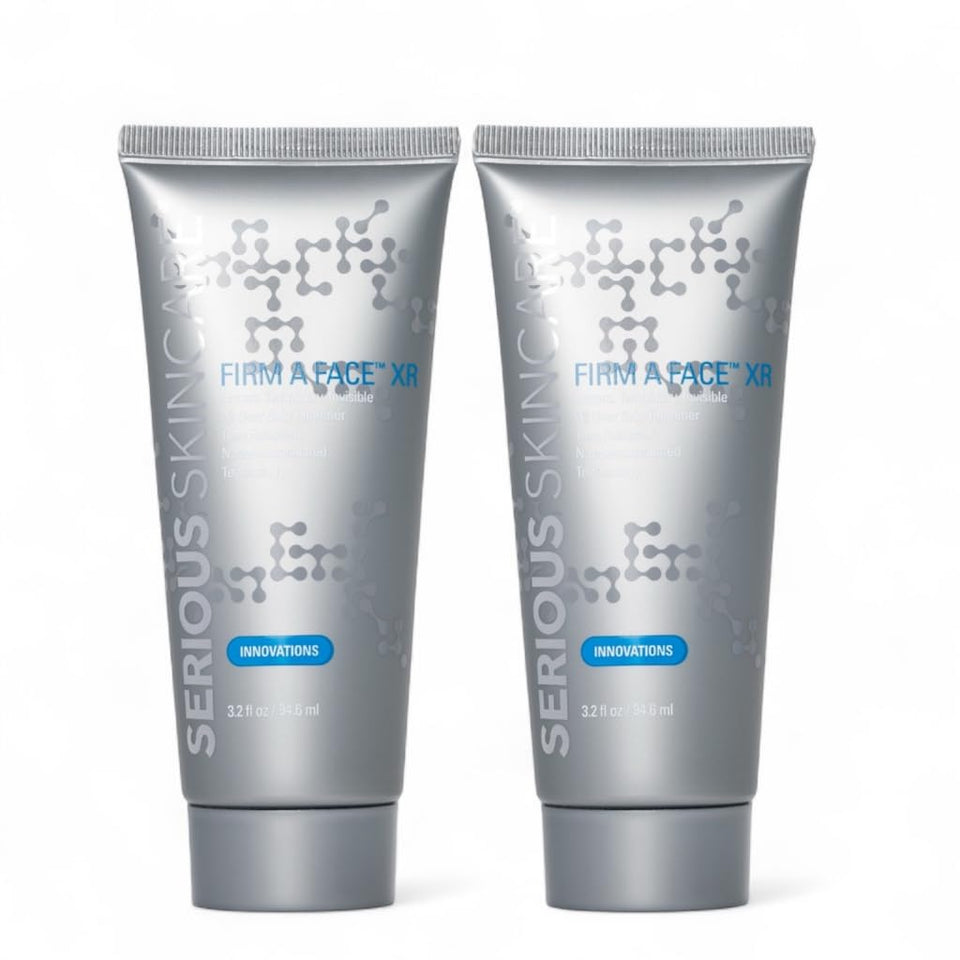 Serious Skincare Firm A Face XR tube front showing packaging and design for quick lift
