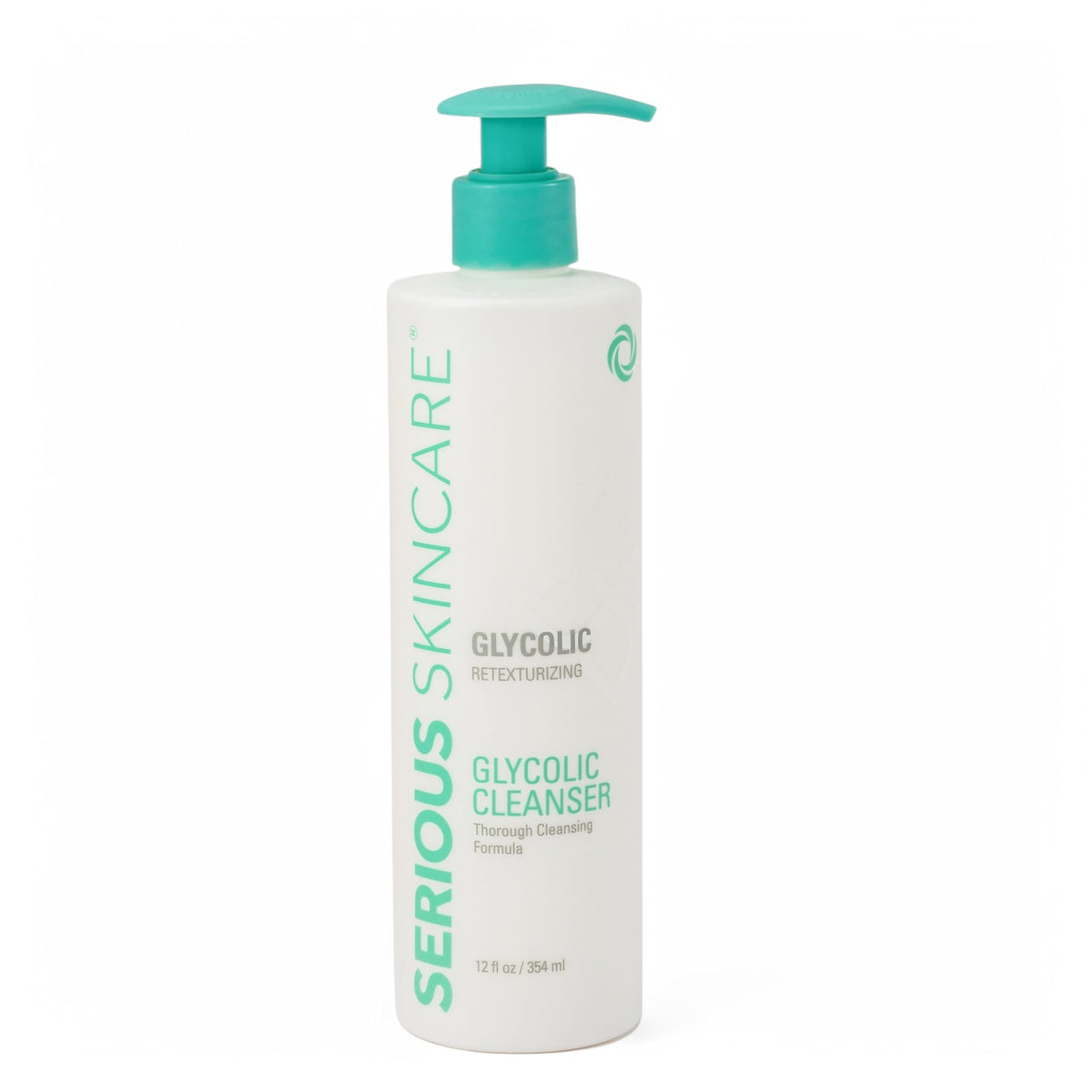 Serious Skincare Glycolic Cleanser bottle pump for easy daily cleansing and deep pore cleansing