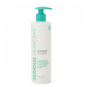 Serious Skincare Glycolic Cleanser bottle pump for easy daily cleansing and deep pore cleansing
