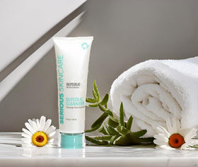 Morning routine use of Serious Skincare Glycolic Cleanser for refreshed skin