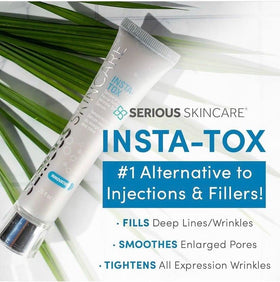 Serious Skincare INSTA-TOX eye-area safe use near brows.