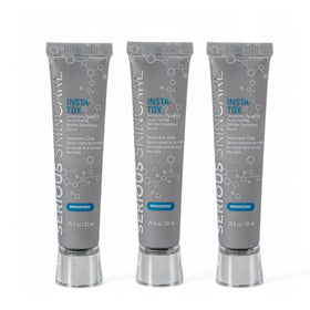 Serious Skincare INSTA-TOX serum bottle ready for quick at-home tightening.