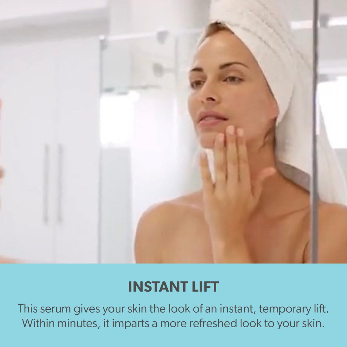 Serious Skincare INSTA-TOX creamy texture forming a temporary lift.