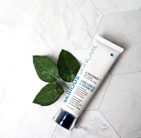 Made in USA label on Serious Skincare Retinol Cream packaging.