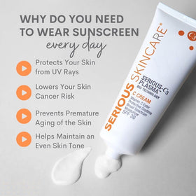 Serious Skincare SPF 30 cream texture swirl showing lightweight finish