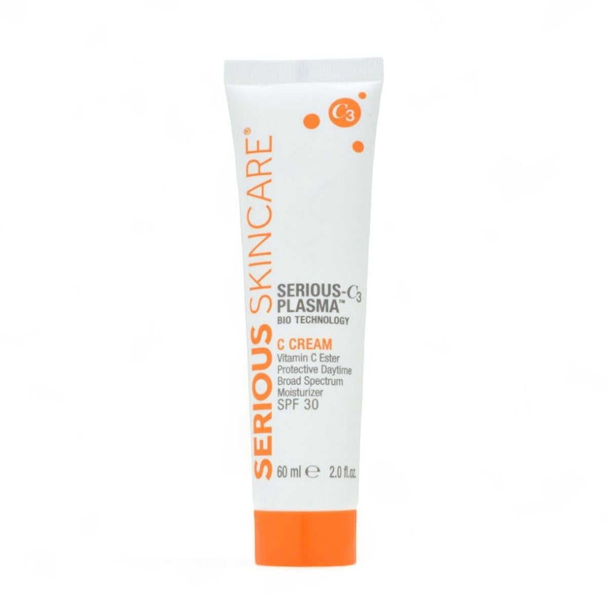 Serious Skincare Vitamin C SPF 30 bottle pump displaying daily protection and hydration