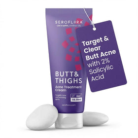 Seroflora butt acne cream tube close-up for blemish care