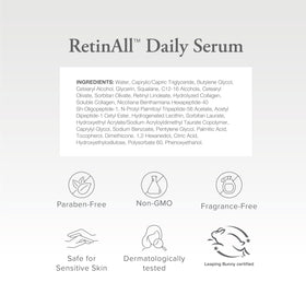 Serovital RetinAll close-up shows gentle, non-irritating formula