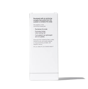 Evening routine scene with Serovital serum supporting scalp vitality and fullness.