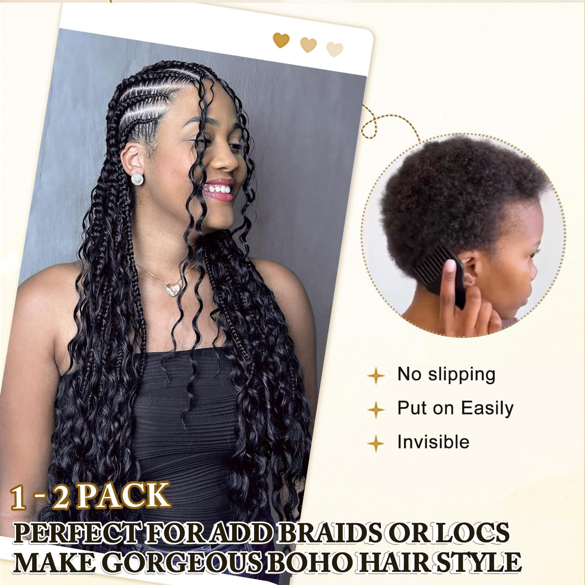 Serreal Gogo Curl deep curly wave in natural black showcases textured volume.